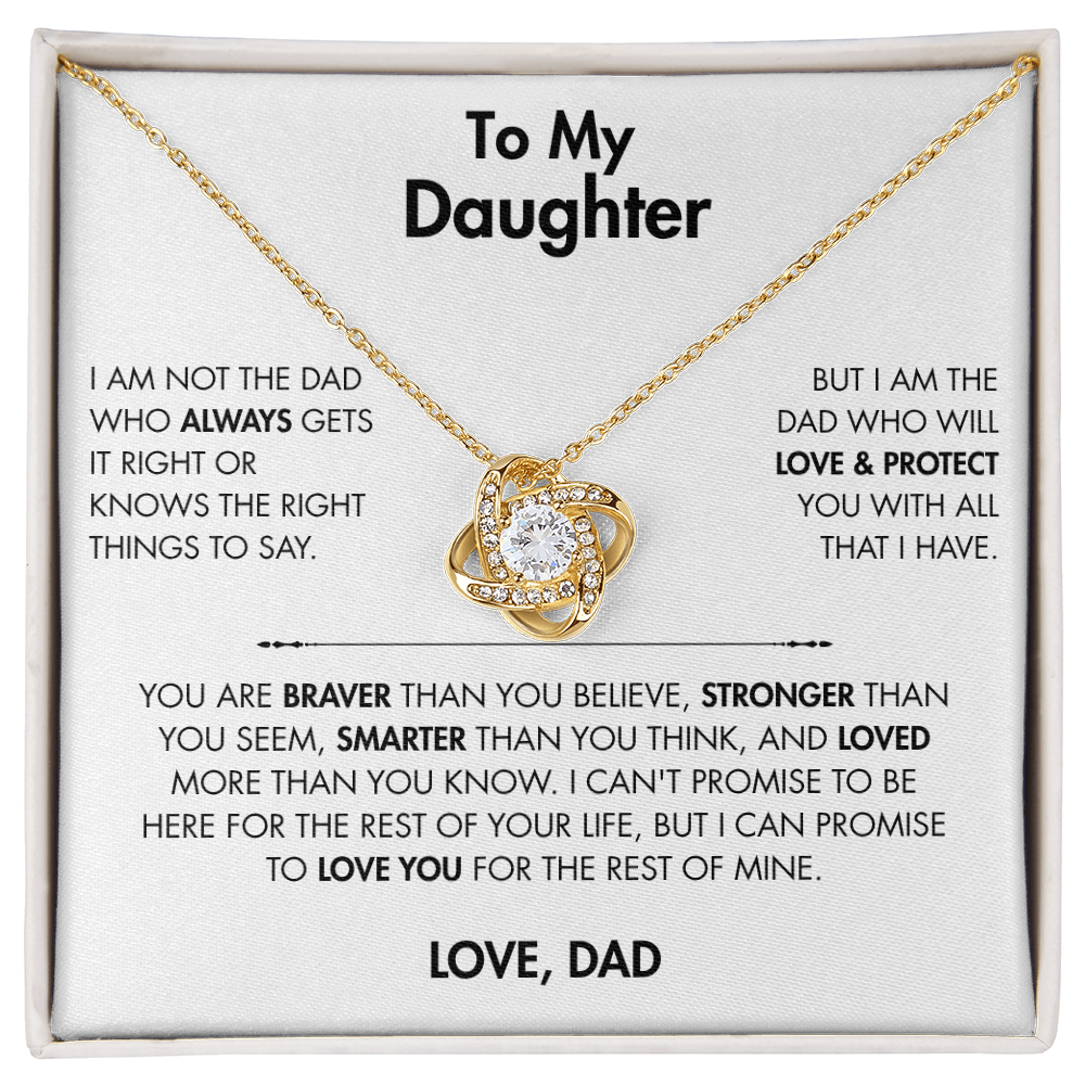 To My Daughter - Love Knot Necklace