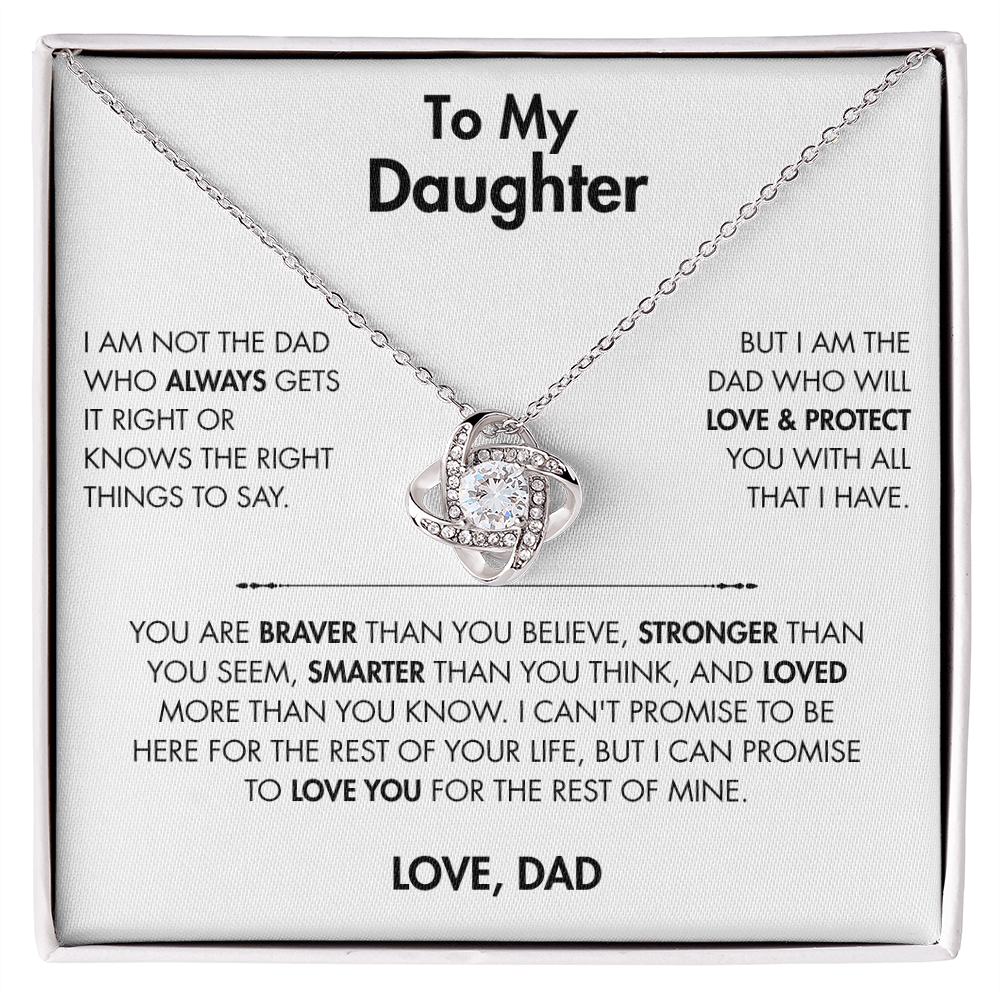 To My Daughter - Love Knot Necklace