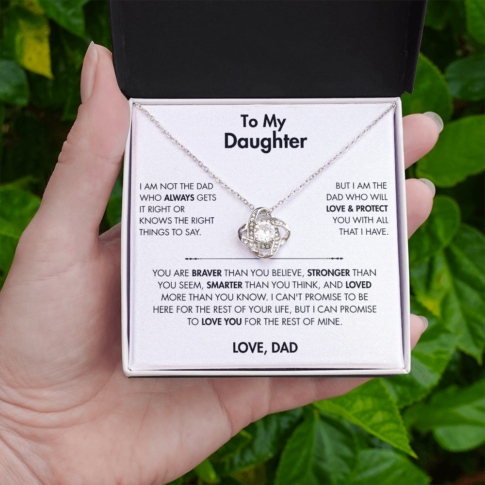 To My Daughter - Love Knot Necklace