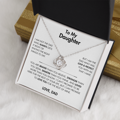To My Daughter - Love Knot Necklace