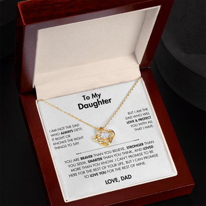 To My Daughter - Love Knot Necklace