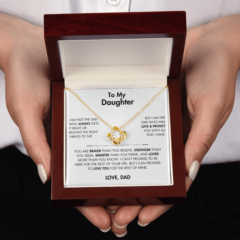 To My Daughter - Love Knot Necklace