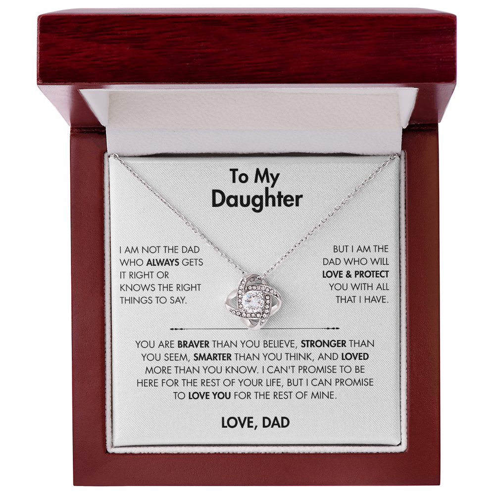To My Daughter - Love Knot Necklace