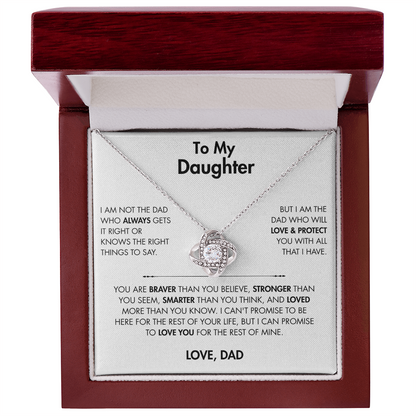 To My Daughter - Love Knot Necklace